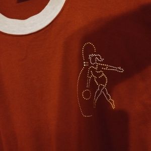 Lady  Bowling Pin embellished Time Out Heavyweight Women's T-shirt Size XL USA